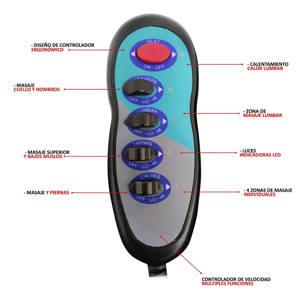 Masajeador 9 Cabezales