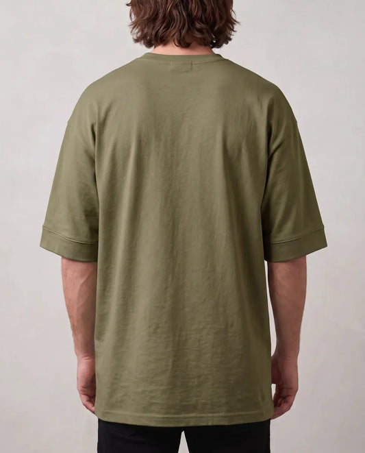 Remera Oversize Premium - Verde militar