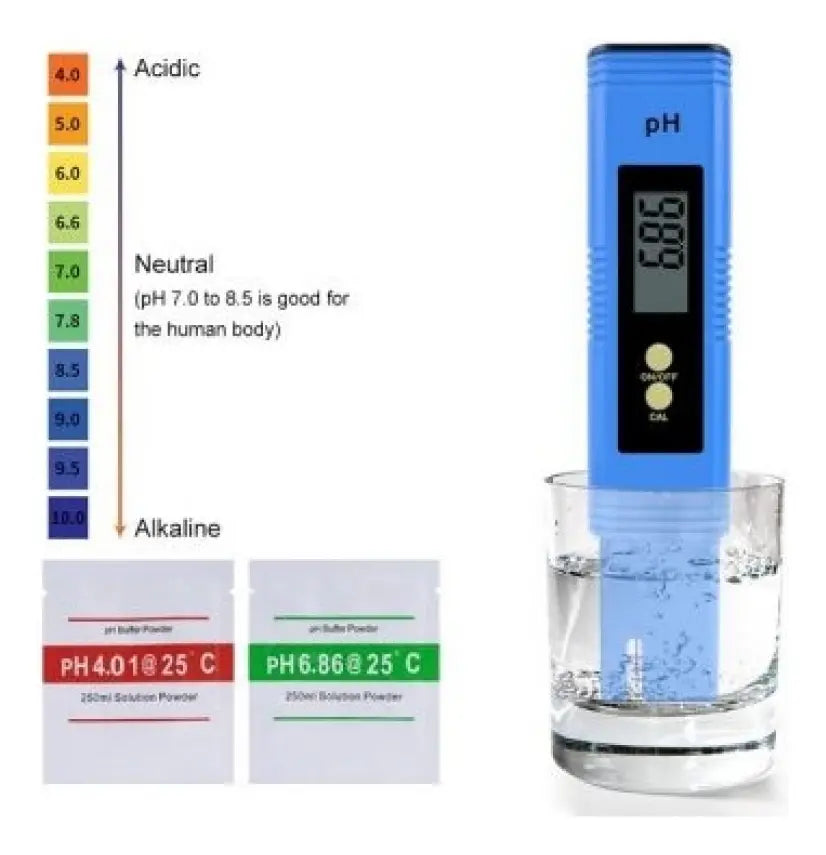 Medidor Digital de pH con Pantalla LCD