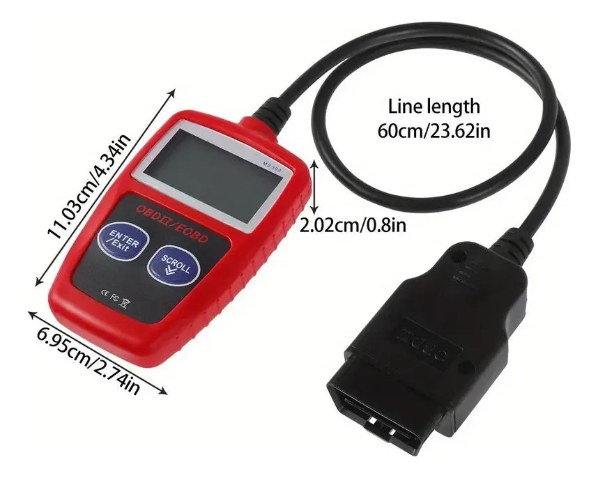 Escáner para Auto OBD2 MS309