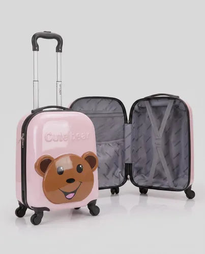 Valija Infantil 16" - Oso Rosa