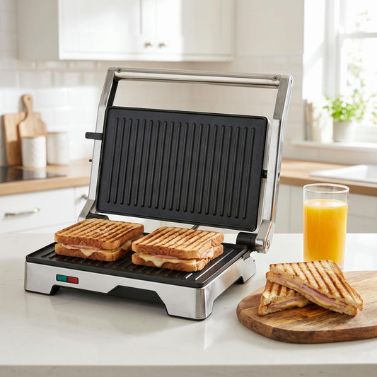 Sandwichera grill de acero inoxidable