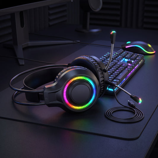 Auricular gamer RGB con micrófono
