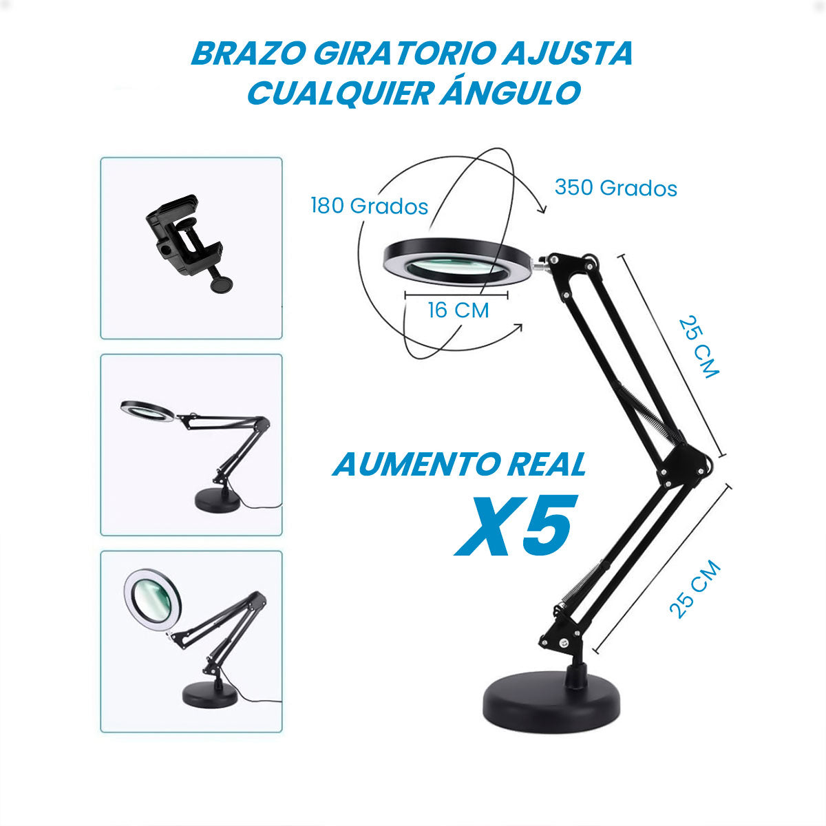 Lampara con Lupa 2 en 1