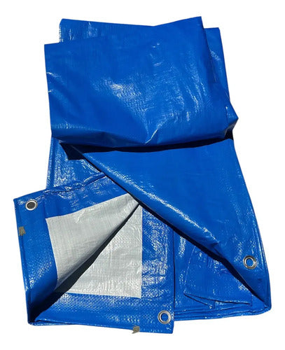 Lona reforzada 5x6 azul impermeable