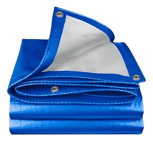 Lona reforzada 5x6 azul impermeable