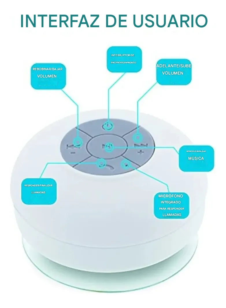 Parlante Bluetooth para Ducha