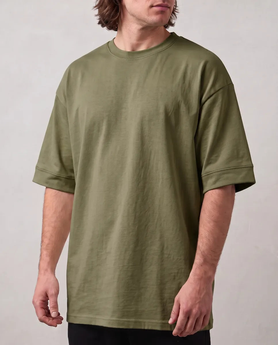 Remera Oversize Premium - Verde militar