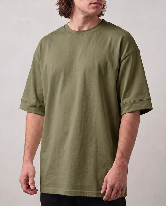 Remera Oversize Premium - Verde militar