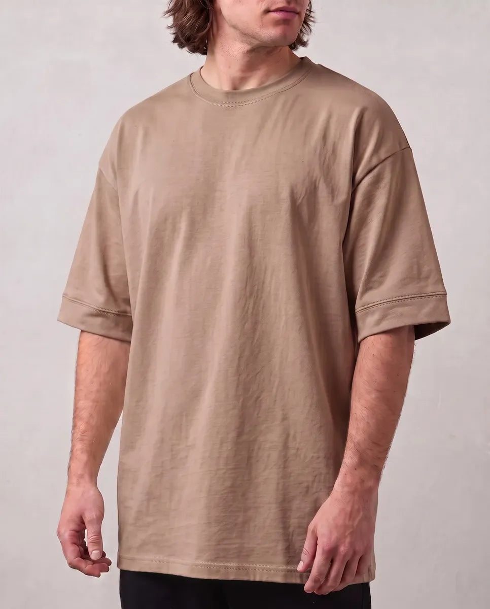 Remera Oversize Premium - Marrón Latte