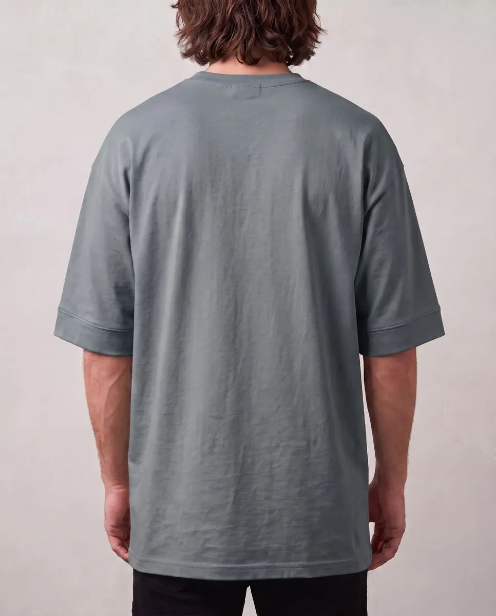 Remera Oversize Premium - Gris denim