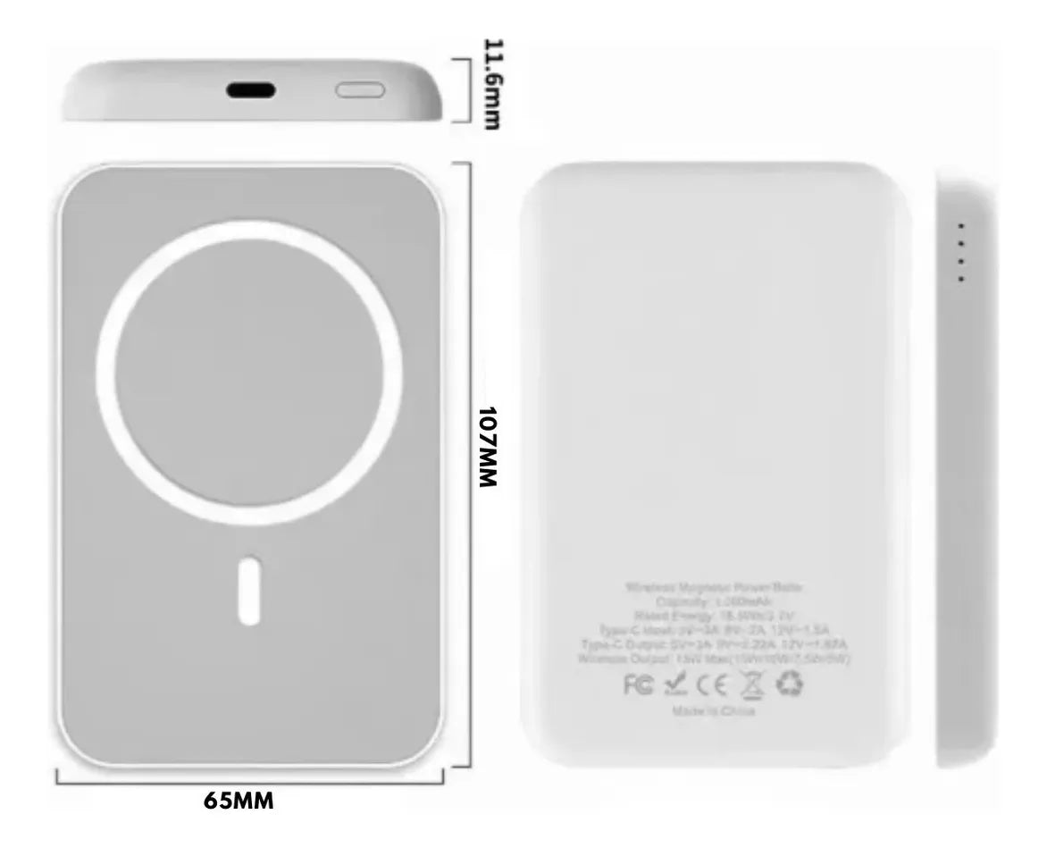 Cargador Power Bank Magnético