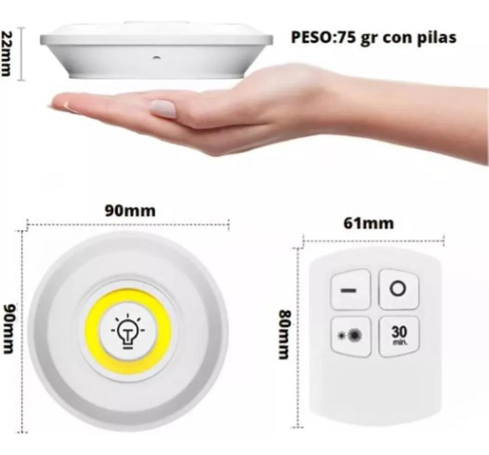 Set de 3 Luces LED Inalámbricas