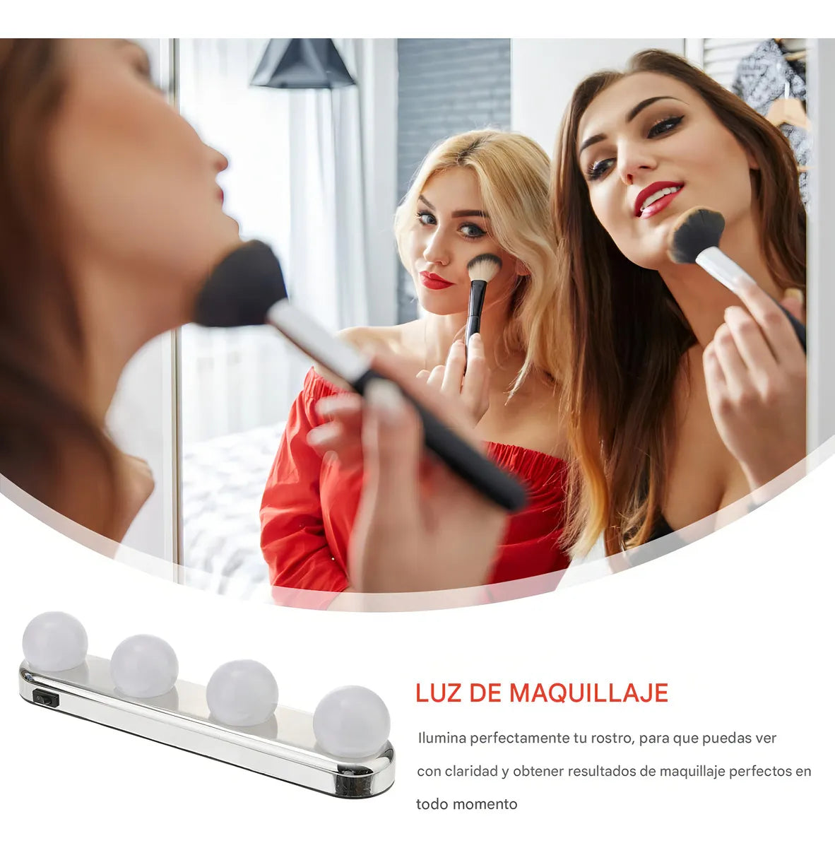 4 Luces con Ventosa