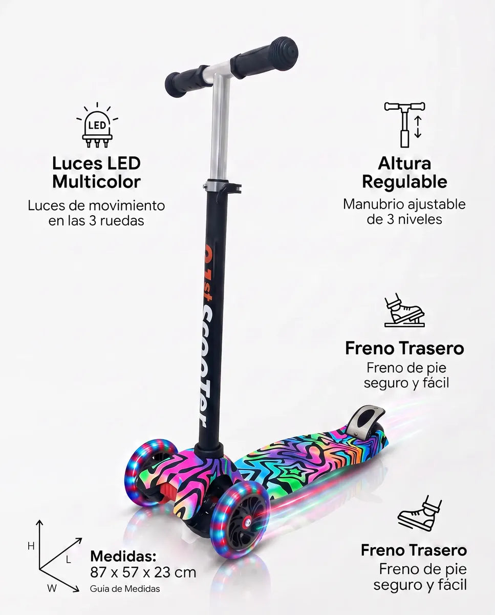 Tripatín Infantil 3 Ruedas con Luces LED