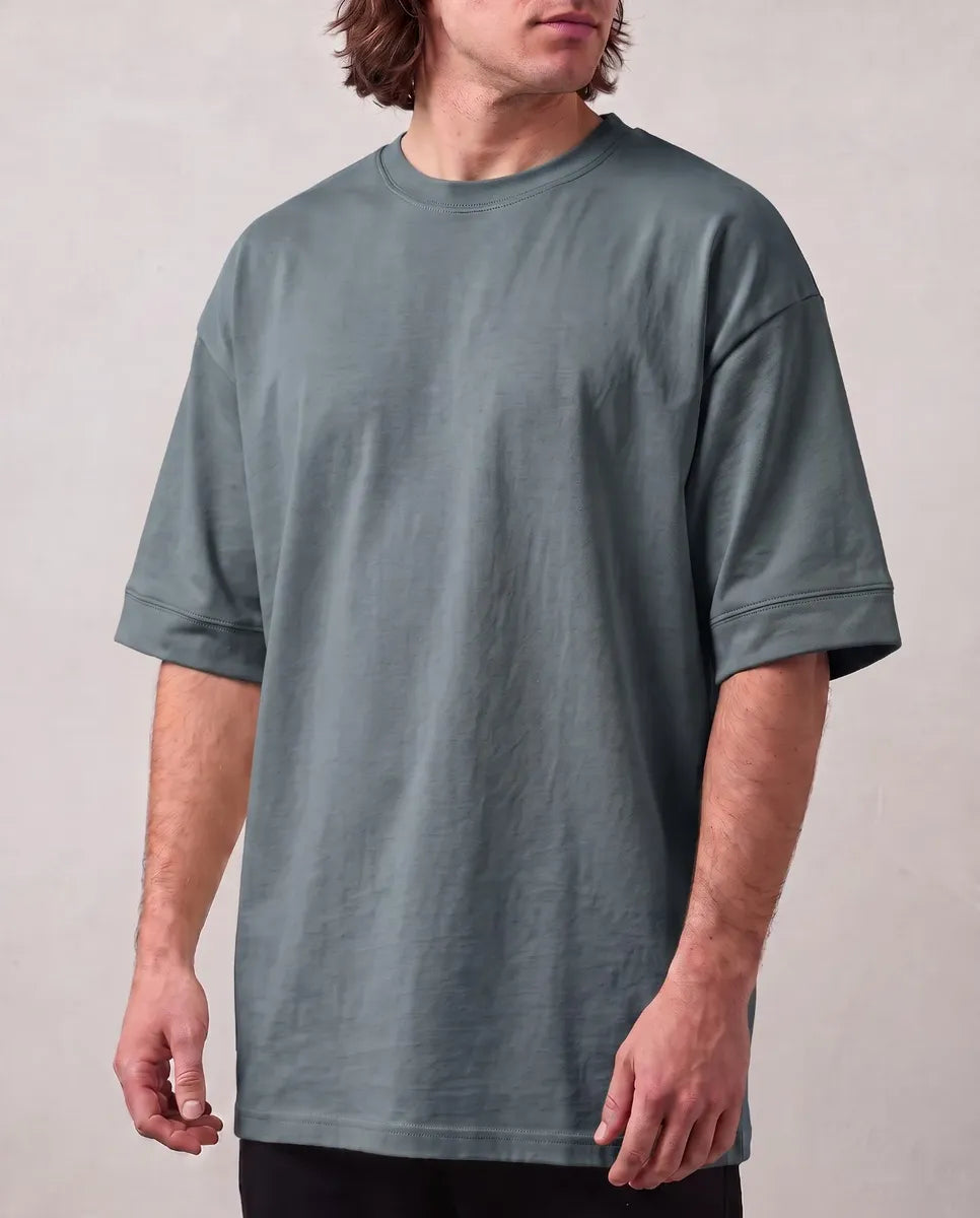 Remera Oversize Premium - Gris denim