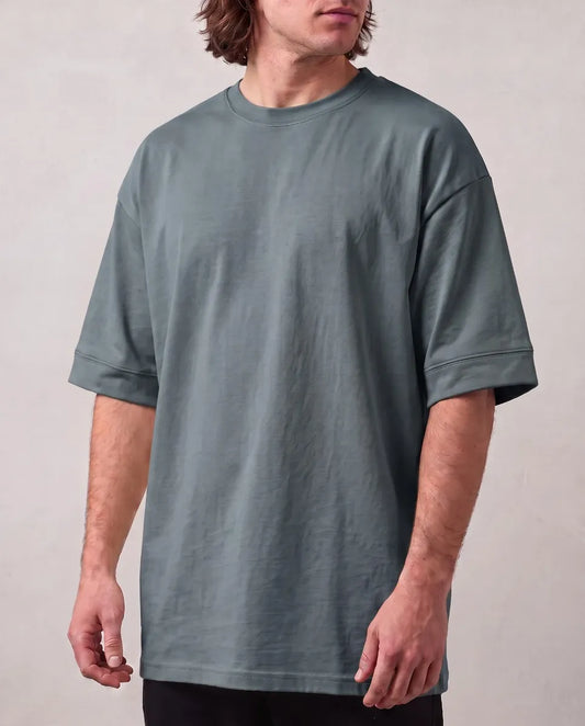 Remera Oversize Premium - Gris denim