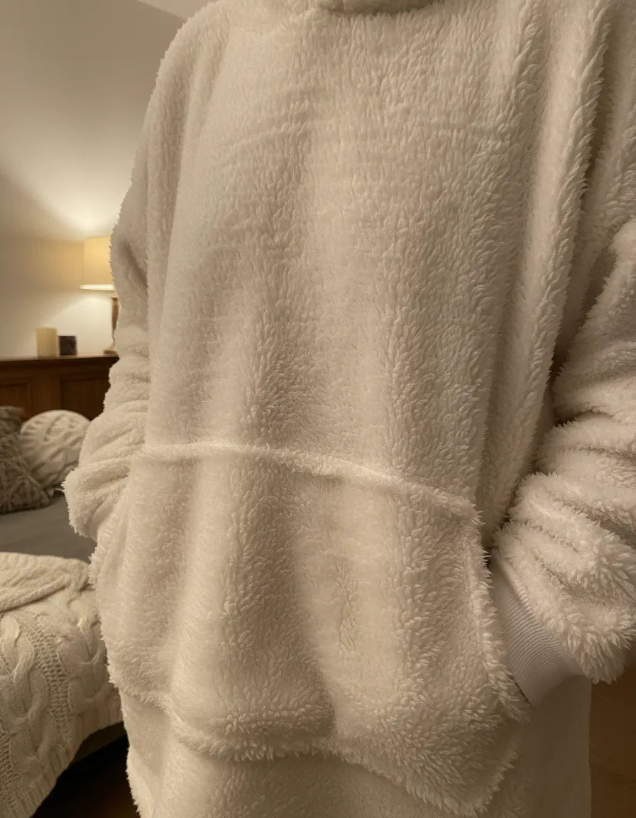 Buzo Canguro Oversize - Blanco