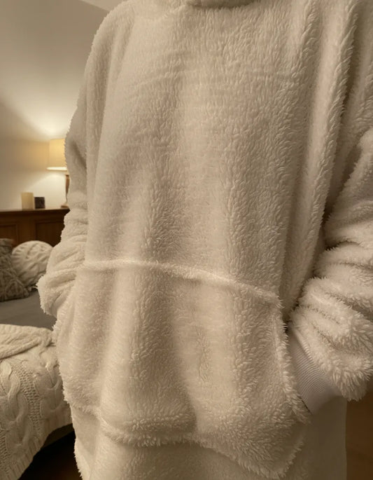 Buzo Canguro Oversize - Blanco