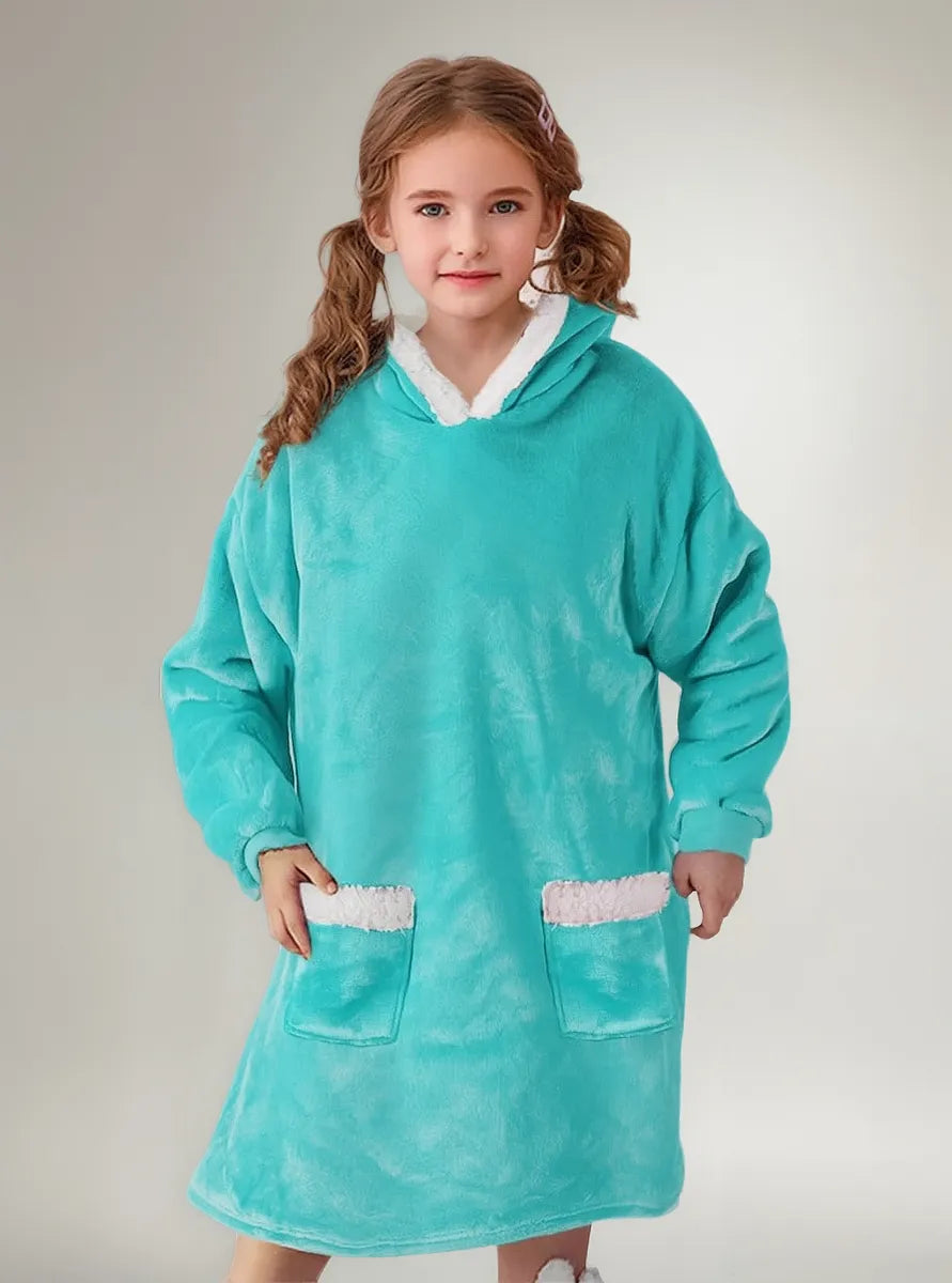 Buzo Manta Infantil - Turquesa