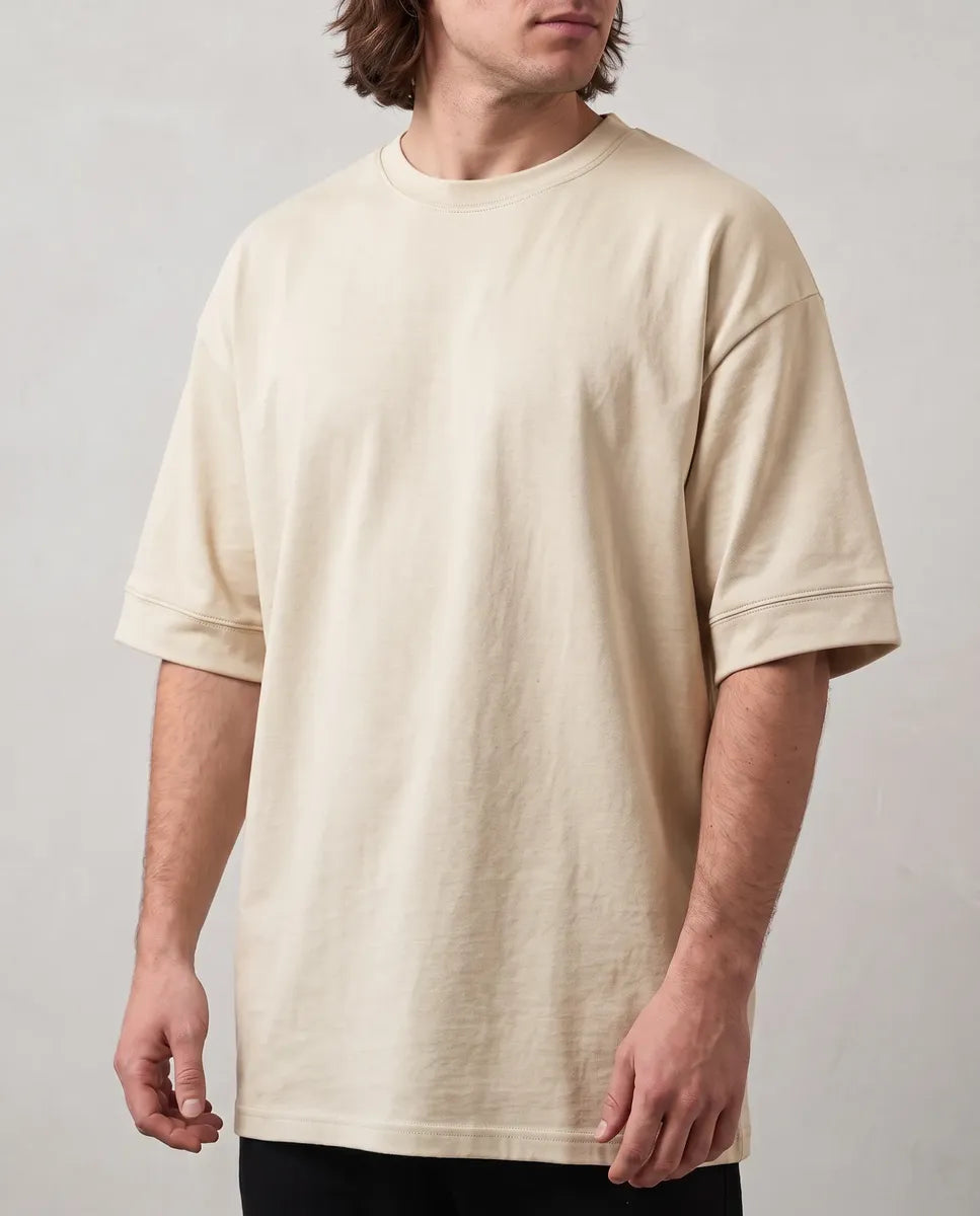 Remera Oversize Premium - Beige