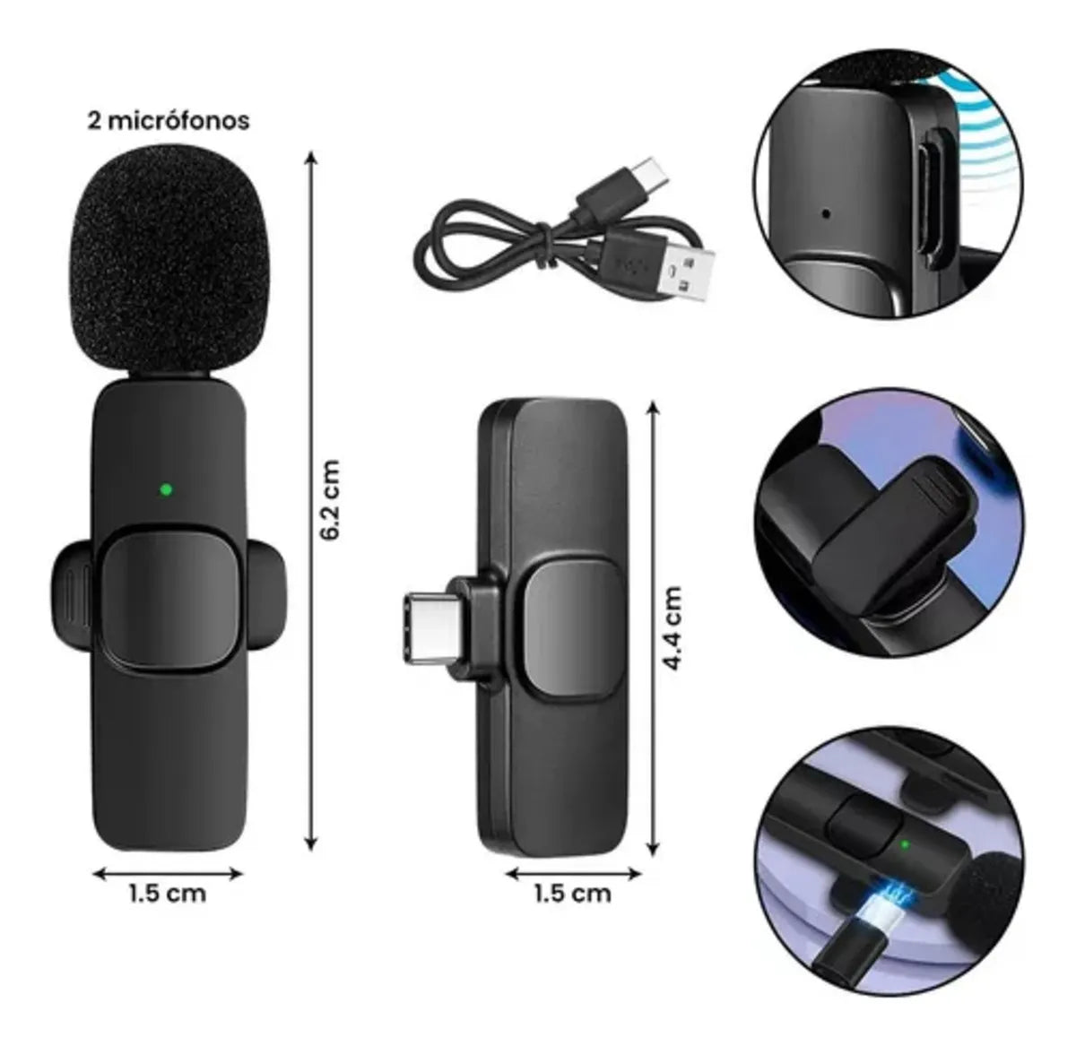kit 2 Micrófonos Corbateros