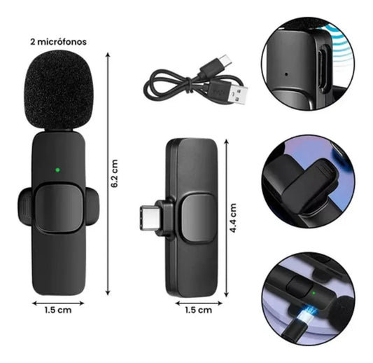 kit 2 Micrófonos Corbateros