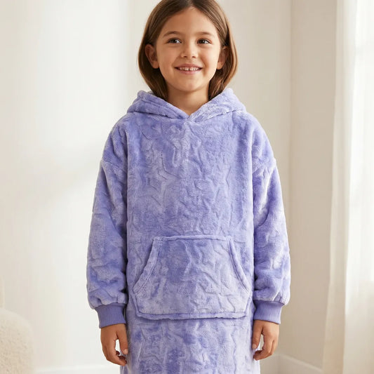 Buzo manta infantil - Lila estrellas