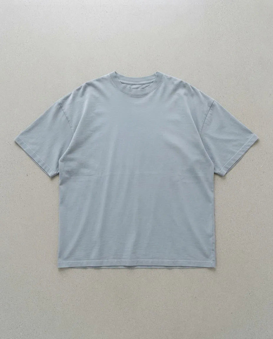 Remera Oversize Hombre 100% Algodón - Celeste