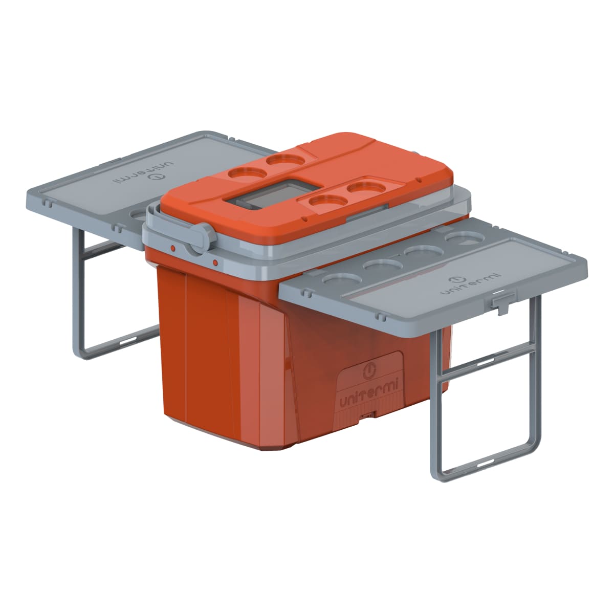 Conservadora Térmica Jurere 36 L con 2 Mesas Laterales color naranja