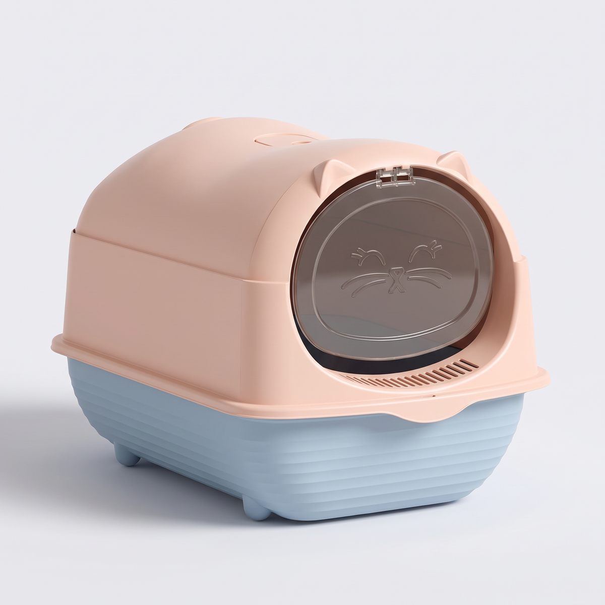 Baño sanitario cerrado para gatos con puerta