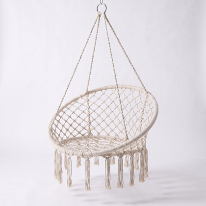 Hamaca Silla Colgante Redonda de Macramé