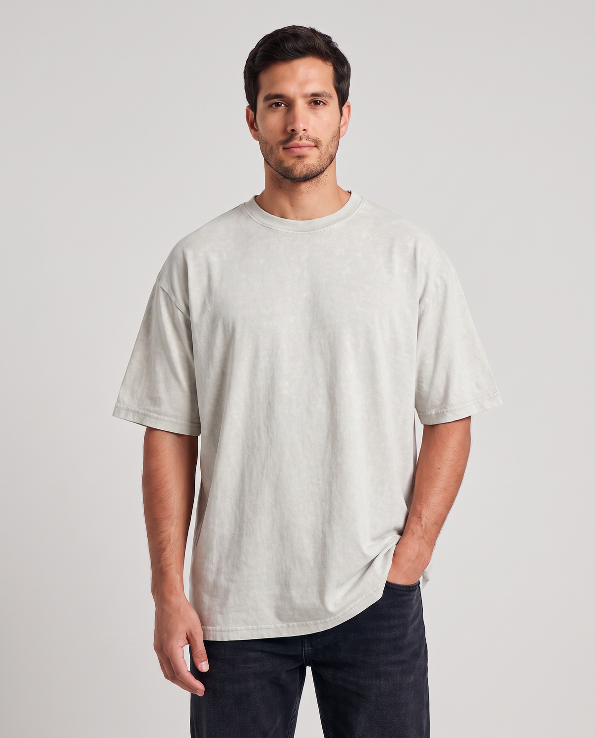 Remera oversize lavada beige - estudio