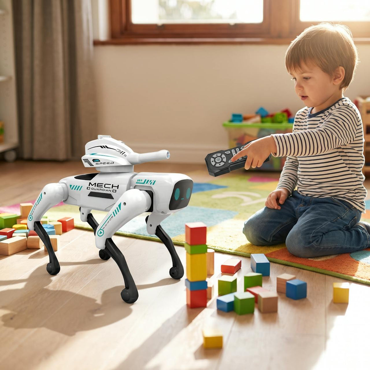 Perro robot con lanzador de hidrogel