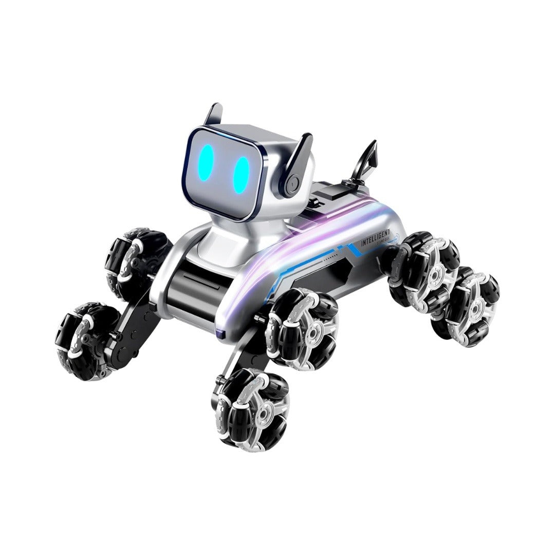 Perro robot con ruedas a control remoto