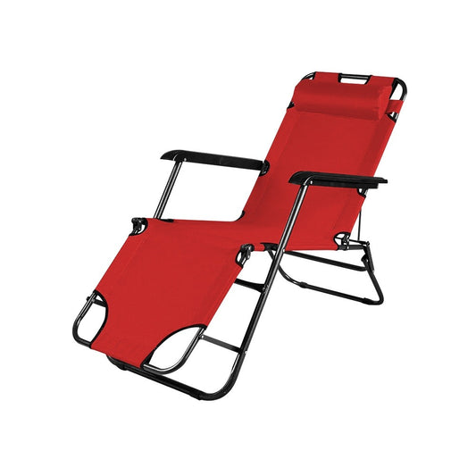 Reposera plegable reclinable con almohada