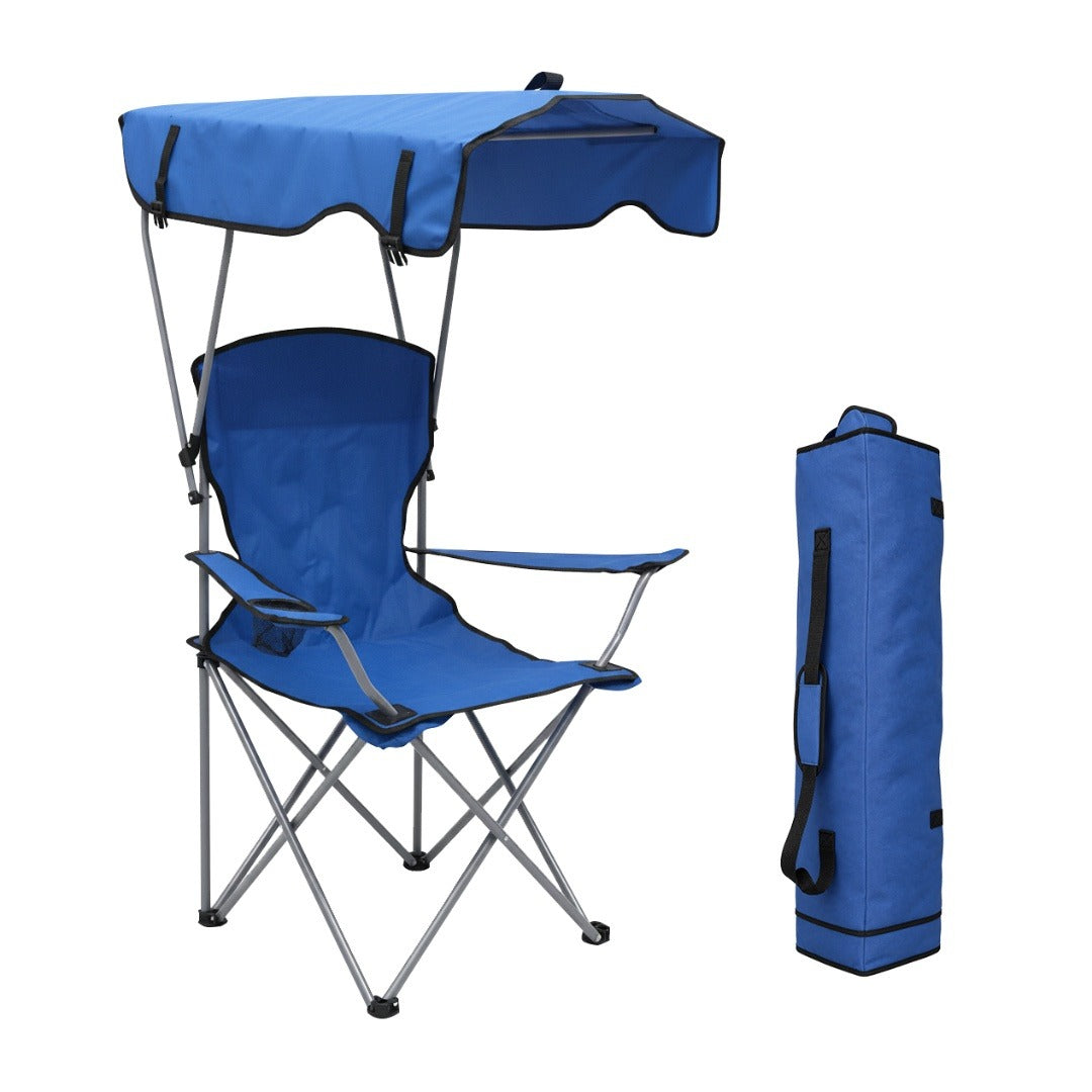 Silla plegable con toldo para camping y playa