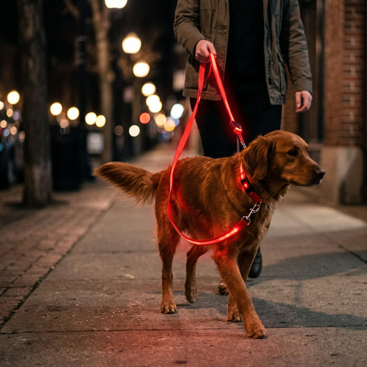 Correa para perro con luz LED