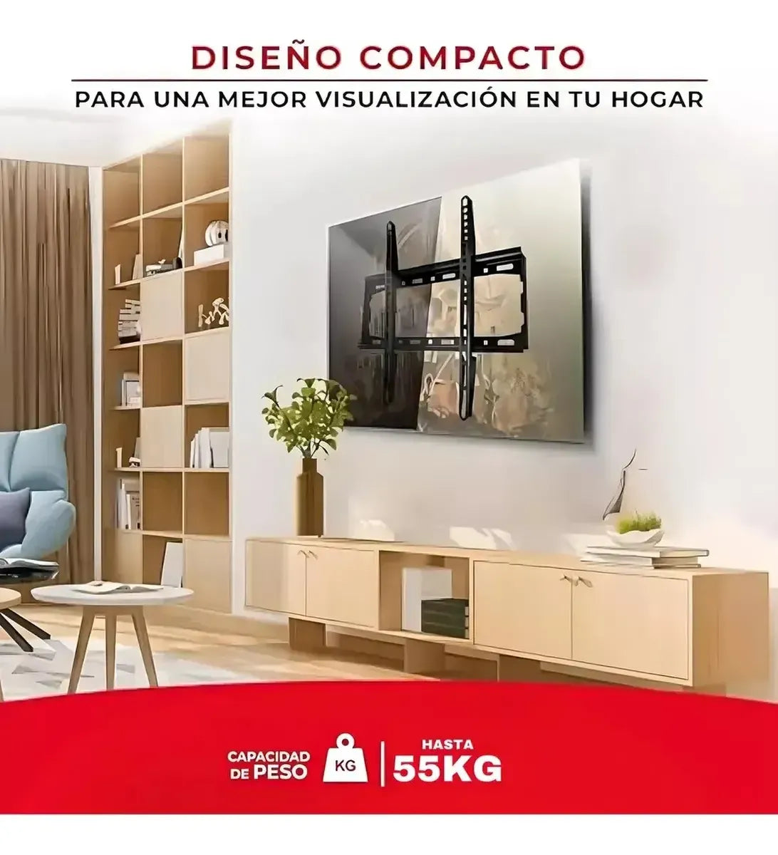 Soporte de Pared para TV 26" a 55" Fijo Gran Resistencia