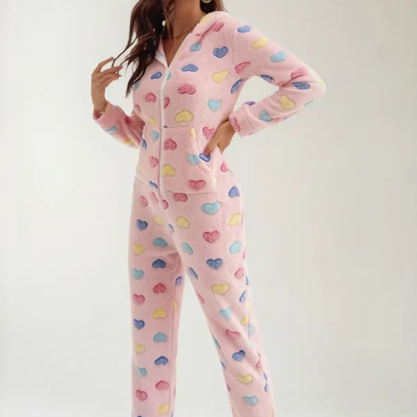 Pijama Infantil Rosa - Corazones colores