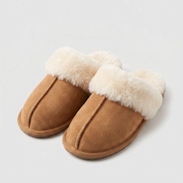 Pantuflas corderito - MARRÓN